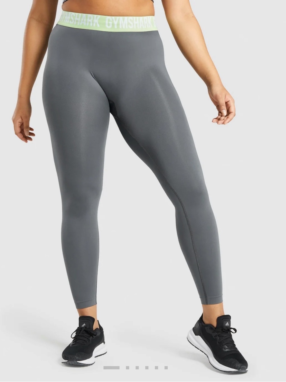 Gymshark Grey Fit Seamless Leggings with Pale Green